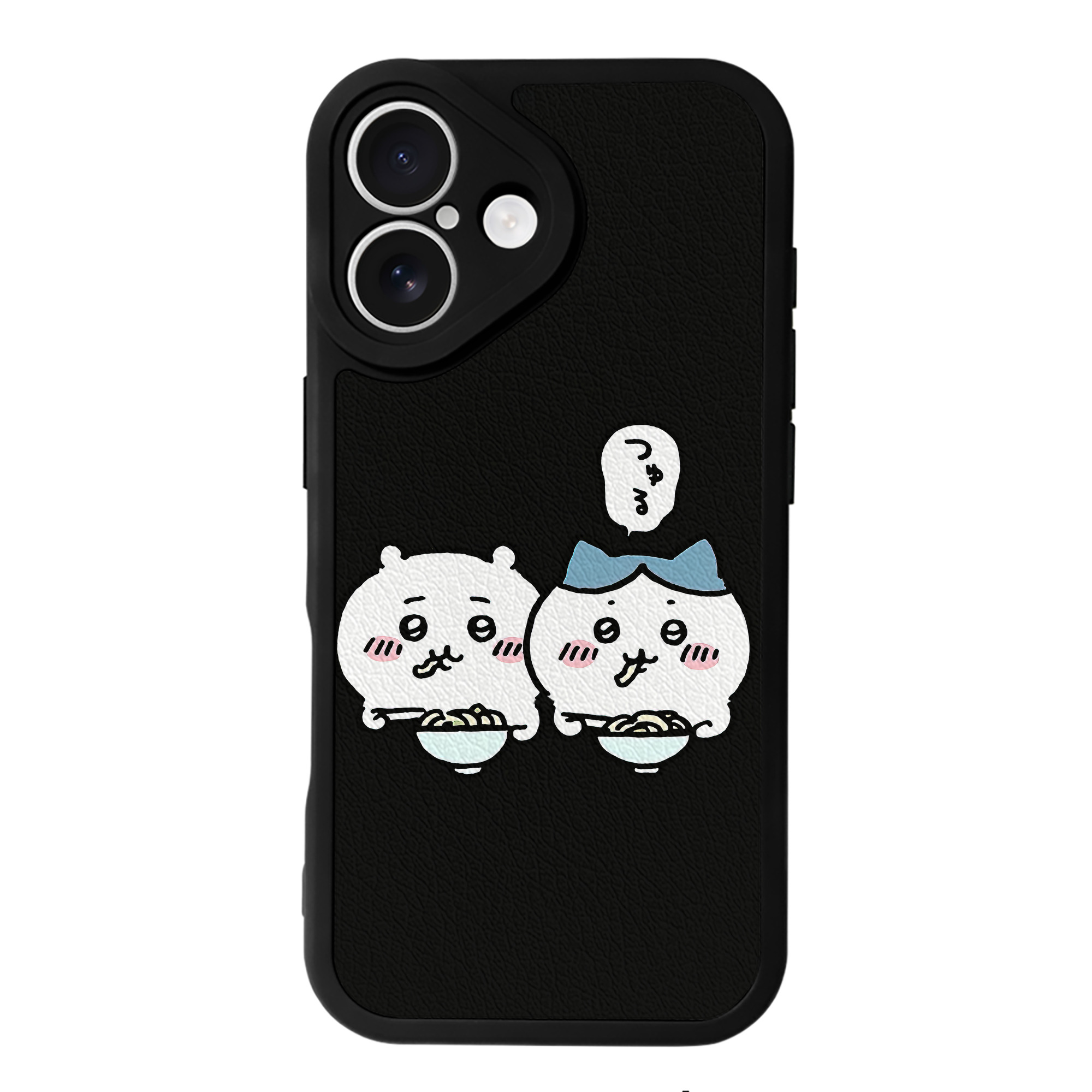 （画像用） ちいかわ ハチワレ Chii-kawa hachiware 【iPhone 16シリーズ対応】シリコンスマホケース（レザー調） 材質：シリコン